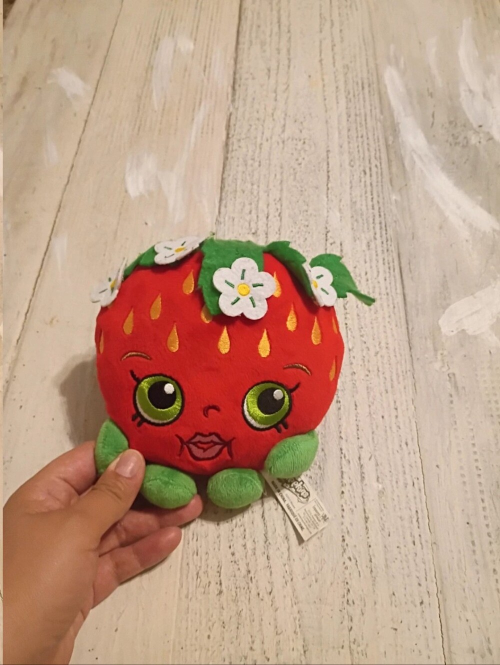 Shopkins Strawberry Plush Toy with Flowers